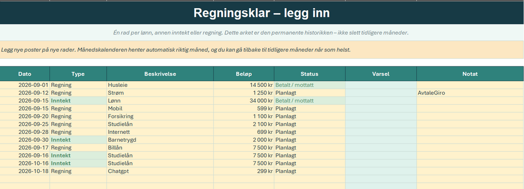 Regningsklar